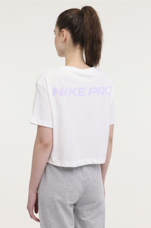 W NK DF PRO SS CRP TEE White Women's Short Sleeve T-Shirt