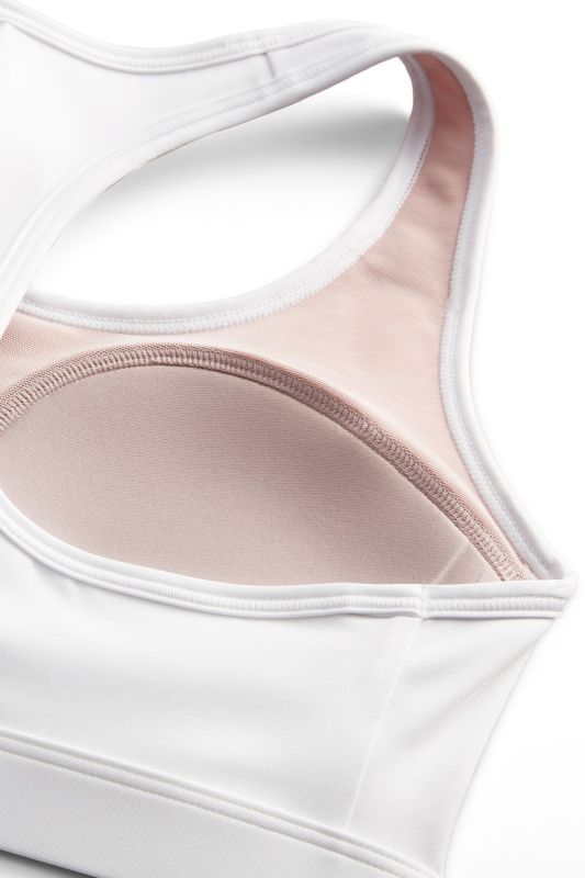 W NK SWSH MED SPT BRA White Women's Bra