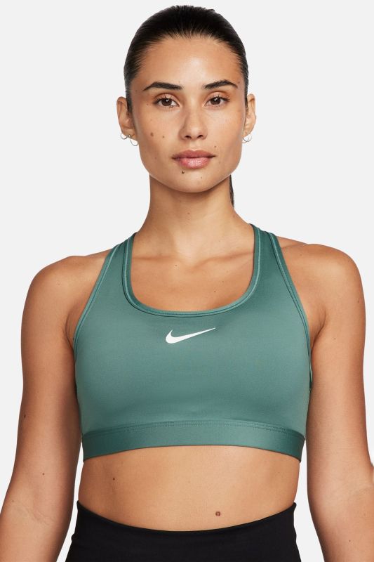 W NK SWSH MED SPT BRA Green Women's Bra