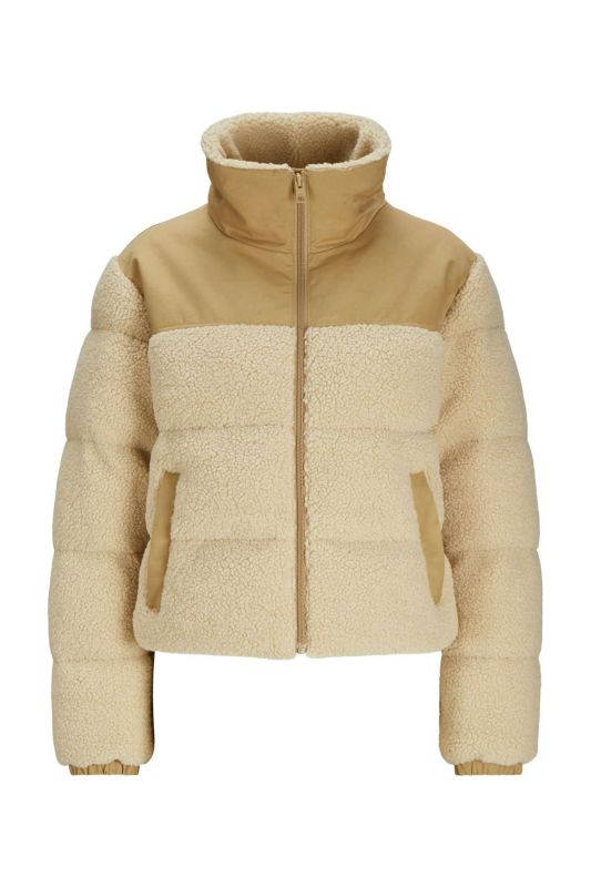 JXLISA TEDDY PUFFER JACKE Cream Women's Coat