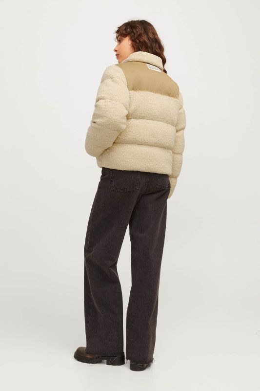 JXLISA TEDDY PUFFER JACKE Cream Women's Coat