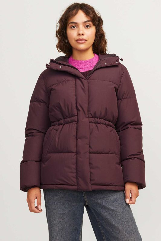 JXWORLD PUFFER JACKET OTW Burgundy Women's Coat