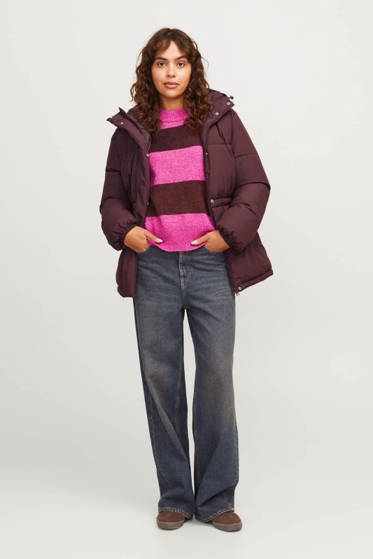 JXWORLD PUFFER JACKET OTW Burgundy Women's Coat