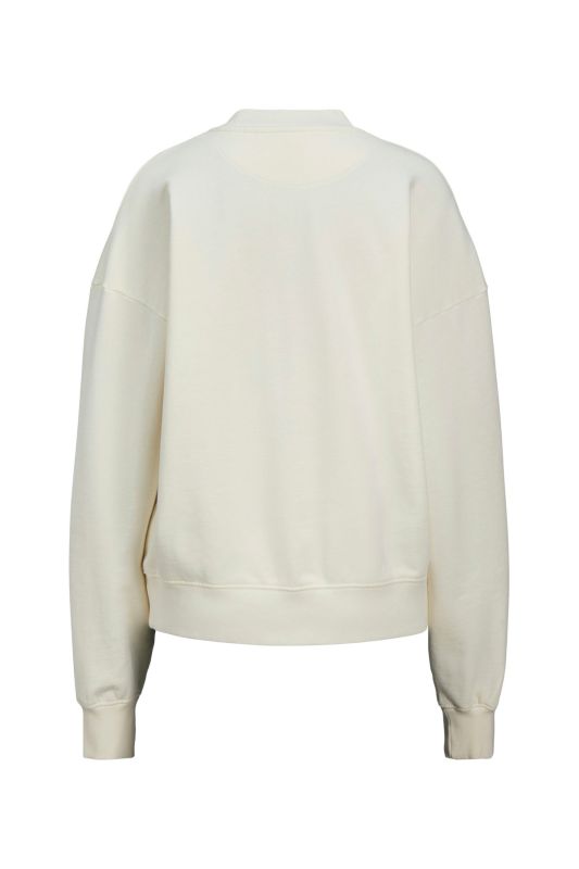 JXRIRI LOOSE LS CREW SWEA Cream Women's Sweatshirt