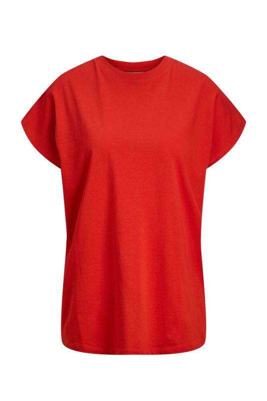 JXASTRID BOXY SL EVERY TE Red Women's Short Sleeve T-Shirt