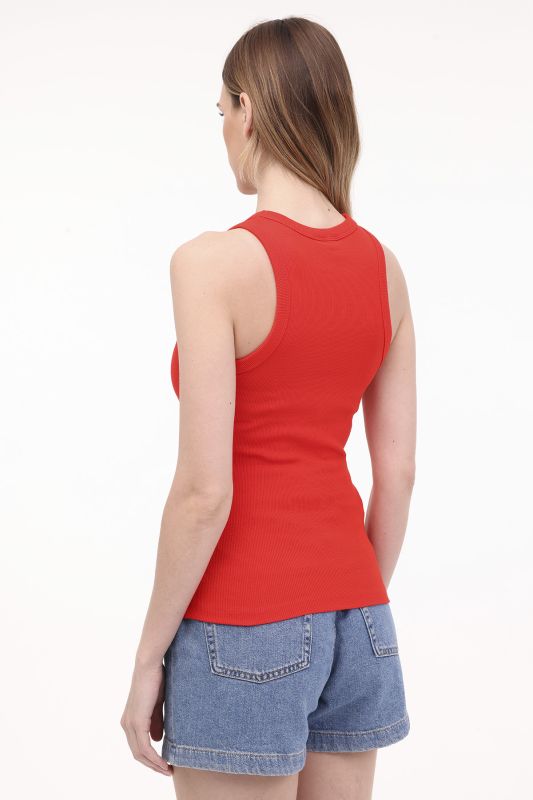 JXFOREST STR SL RIB TOP J Red Women's Tank Top