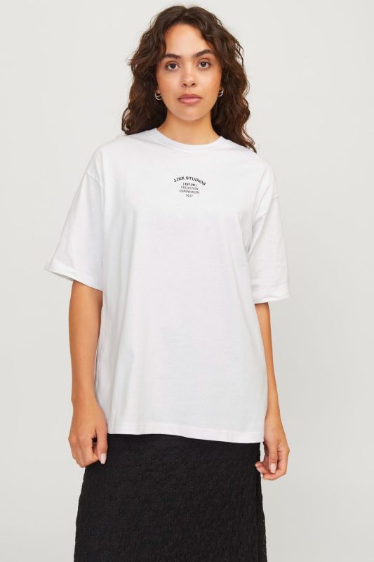 JXALVA LOOSE SS PRINT TEE White Women's Short Sleeve T-Shirt