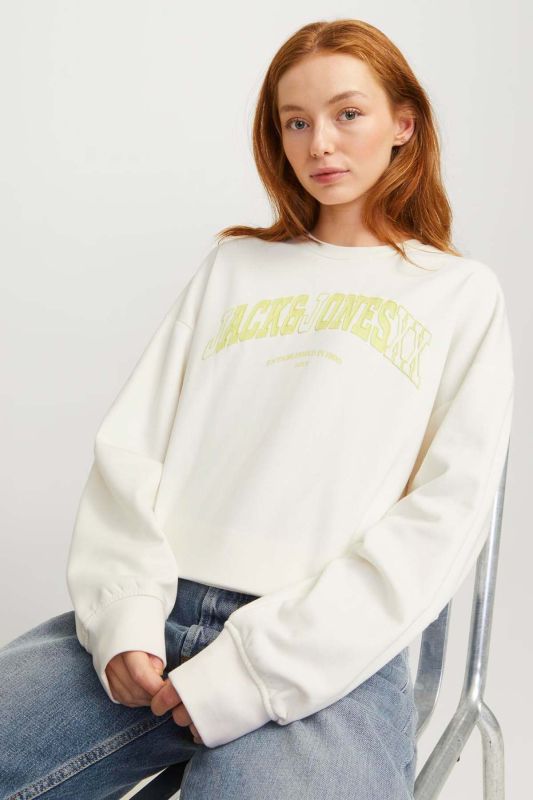 JXAVA RLX LS CREW SWEAT White Women's Sweatshirt