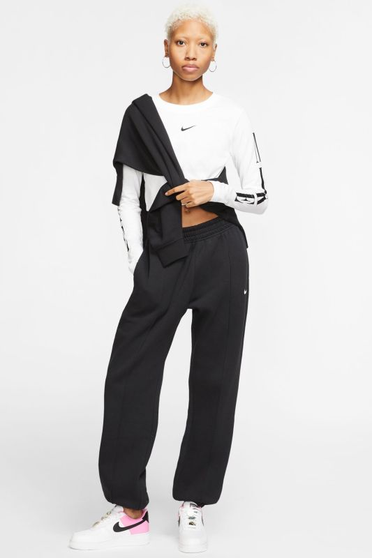 W NSW ESSNTL CLCTN FLC MR Black Women's Pants