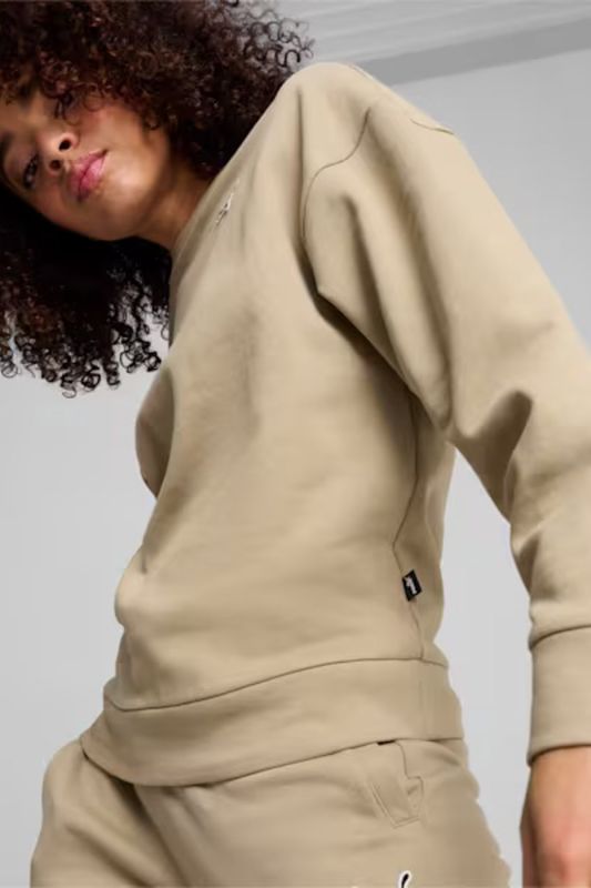 BETTER ESSENTIALS Crew FL Beige Women's Sweatshirt