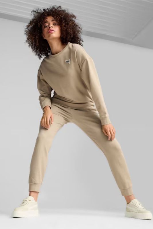 BETTER ESSENTIALS Crew FL Beige Women's Sweatshirt