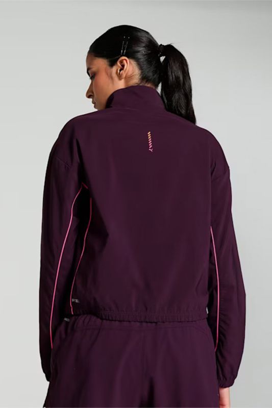 RUN FOR HER WOVEN 1/2 ZIP Mud Women's Jacket