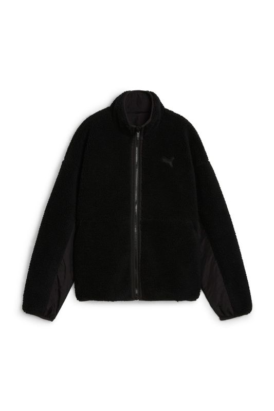 Reversible Sherpa Jacket Black Women Jacket