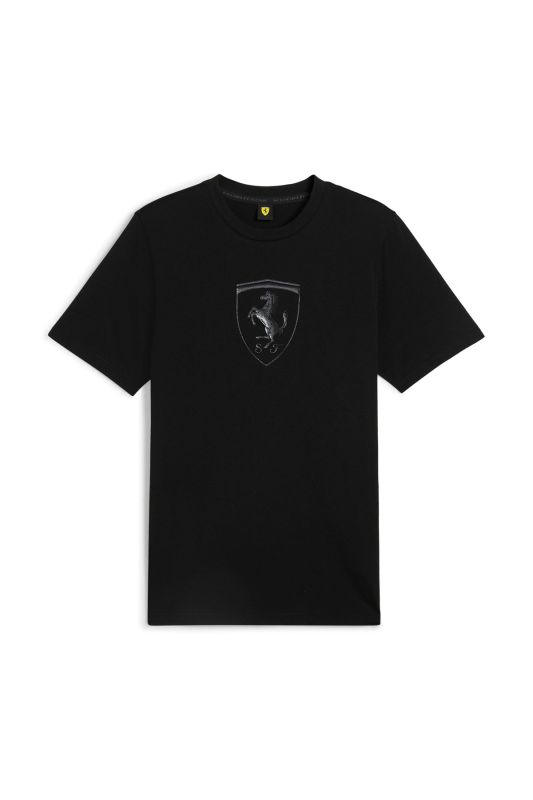 Ferrari Race Tonal Shield Black Unisex Short Sleeve T-Shirt