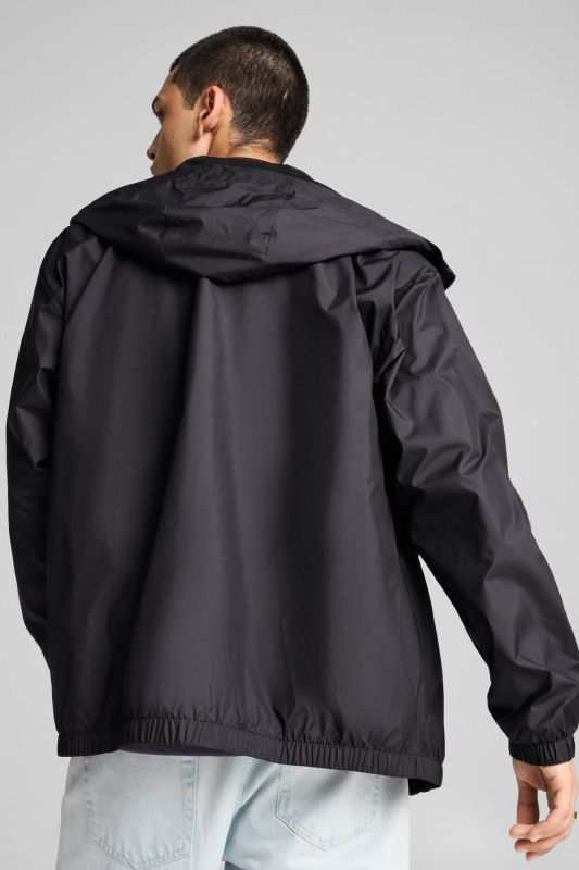 Mesh Lined Windbreaker Black Unisex Jacket