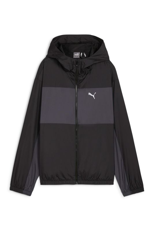 Mesh lined Windbreaker Black Women Jacket