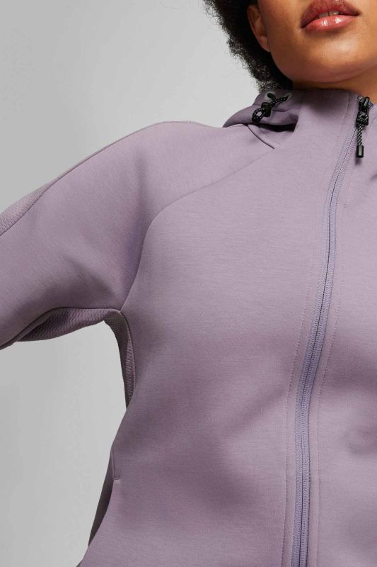 EVOSTRIPE Full-Zip Hoodie Purple Women Jacket