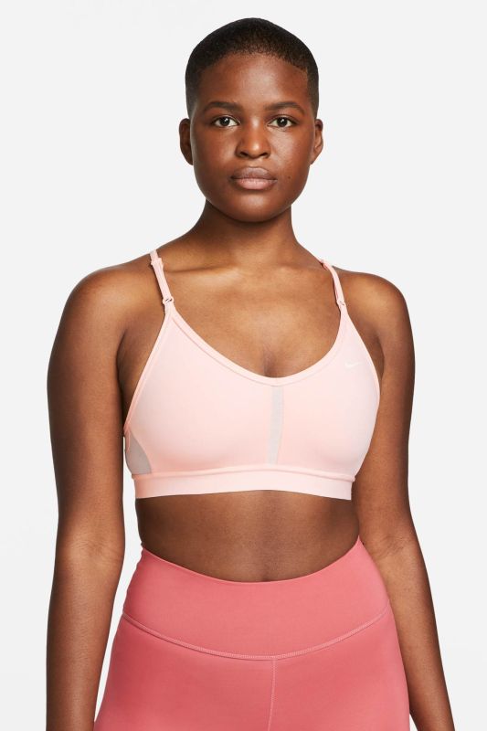 W NK INDY V-NECK BRA Pink Women Bra