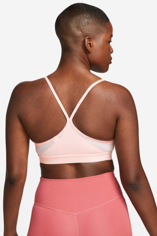 W NK INDY V-NECK BRA Pink Women Bra