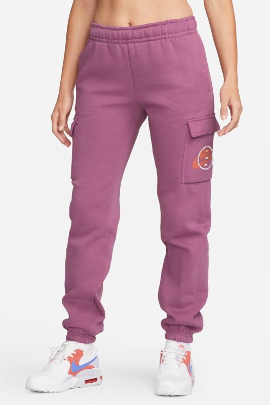 W NSW FLC CARGO PANT SU G Purple Women's Pants