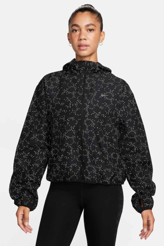 W NK DF JKT SSNL NVTY Black Women Jacket