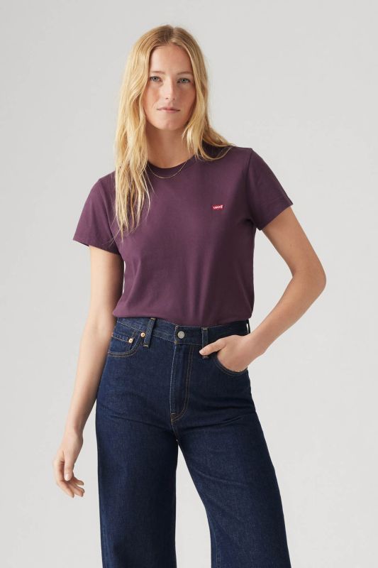 LEVI'S Non Graphic Tees Purple Women's Short Sleeve T-Shirt