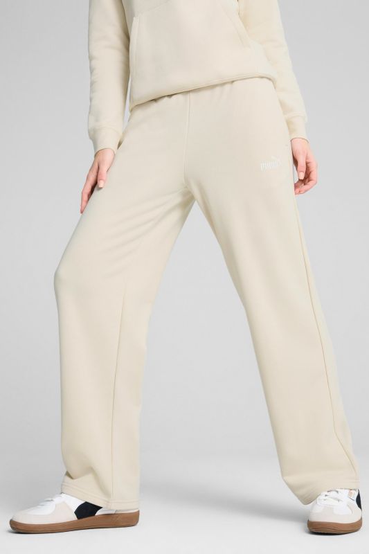 ESS No.1 Logo Straight Pa Beige Women's Sweatpants