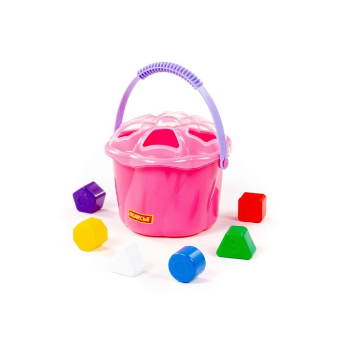 323095 Polesie Developmental toy Bucket Surprise (6 elements) (blue) (in a net)