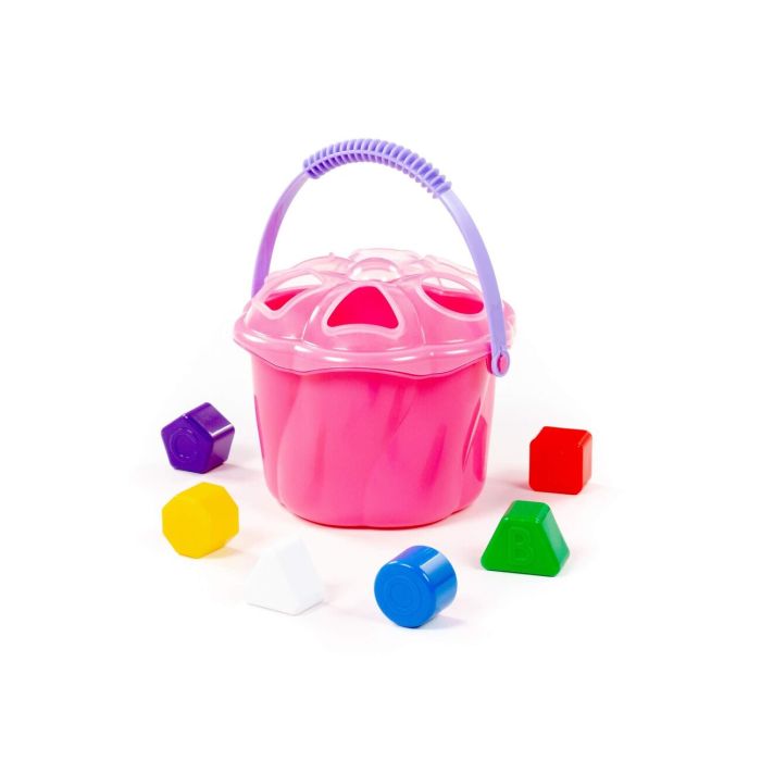 323095 Polesie Developmental toy Bucket Surprise (6 elements) (blue) (in a net)