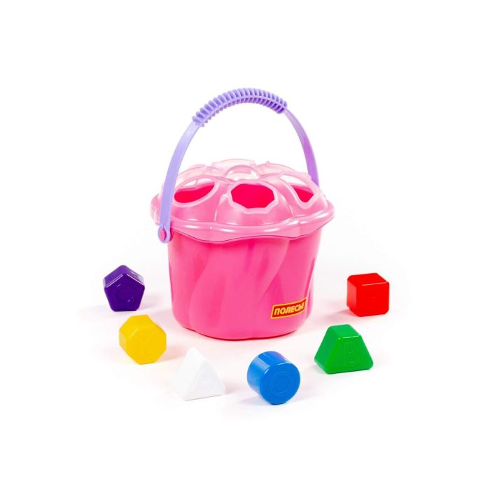 323095 Polesie Developmental toy Bucket Surprise (6 elements) (blue) (in a net)