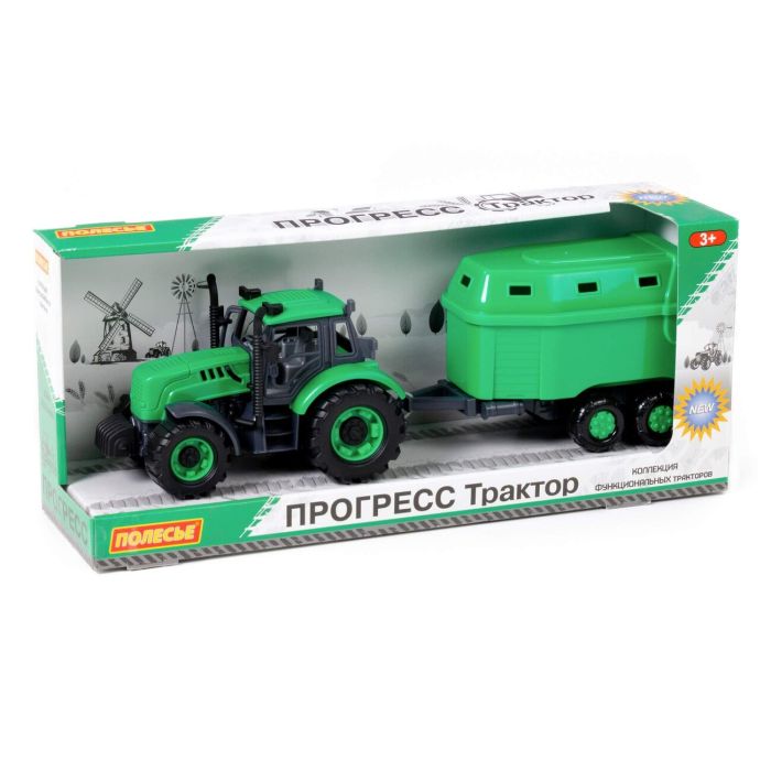 323098 Polesie Tractor Progress snowplow inertial (orange) (in the box)