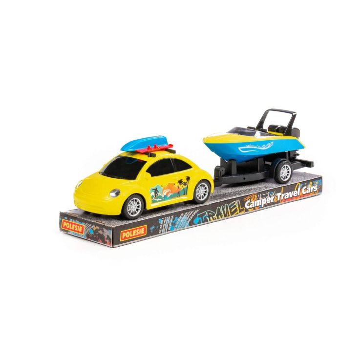 323112 Polesie Car Cruise with a boat on a trailer (in a tray)