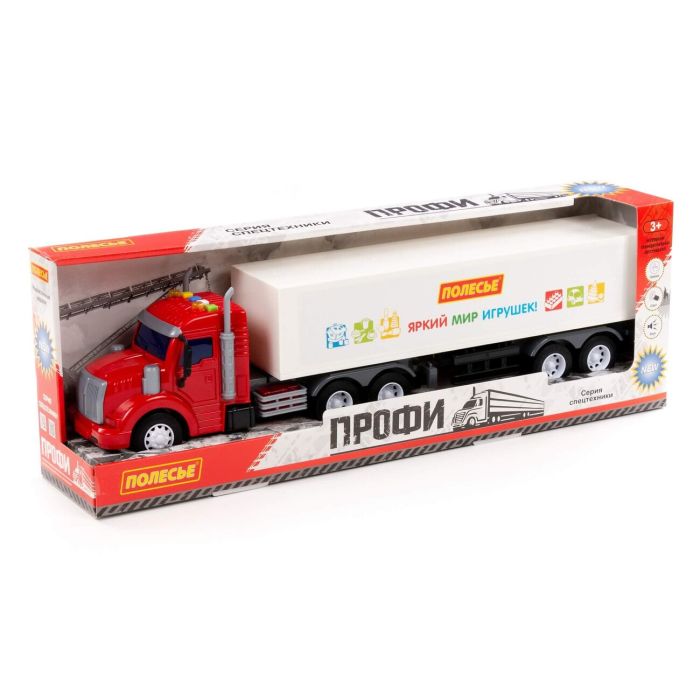 323150 Polesie City, car-truck with trailer inertial (with light and sound) (red and white) (in a box)