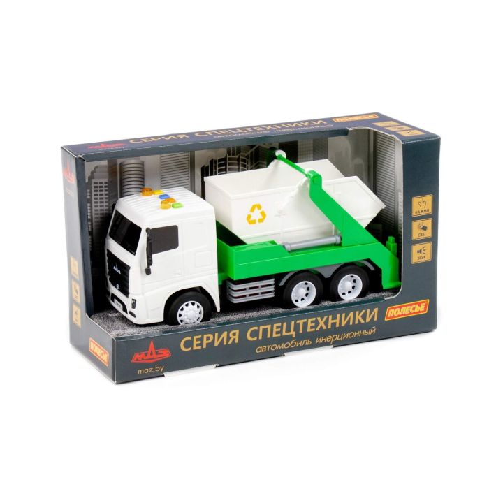 323153 Polesie MAZ, the car with an elevator inertial (with light and sound) (in a box)