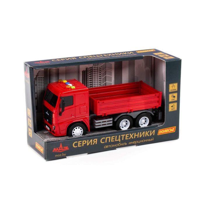 323163 Polesie MAZ, tractor-trailer inertial car (with light and sound) (in a box)