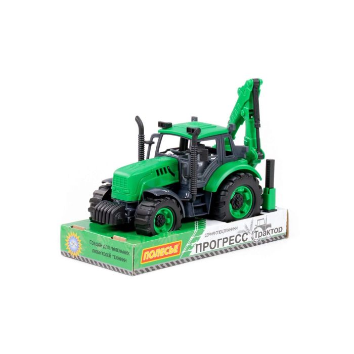 323187 Polesie Tractor Progress agricultural inertial (green) (in a tray)