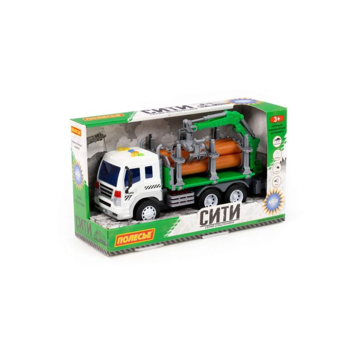 323230 Polesie City, inertial forest truck (with light and sound) (blue) (in a box)