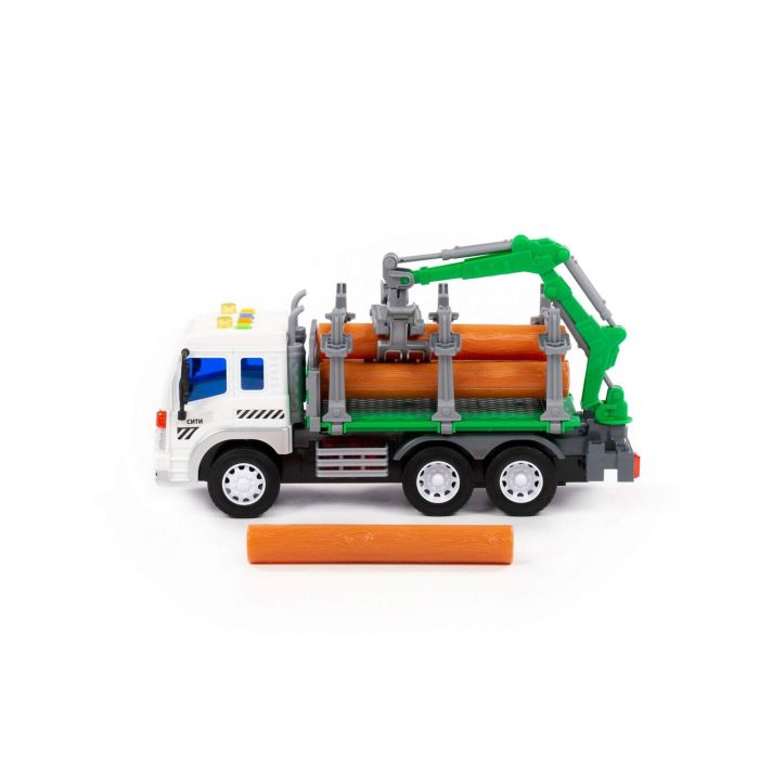 323230 Polesie City, inertial forest truck (with light and sound) (blue) (in a box)