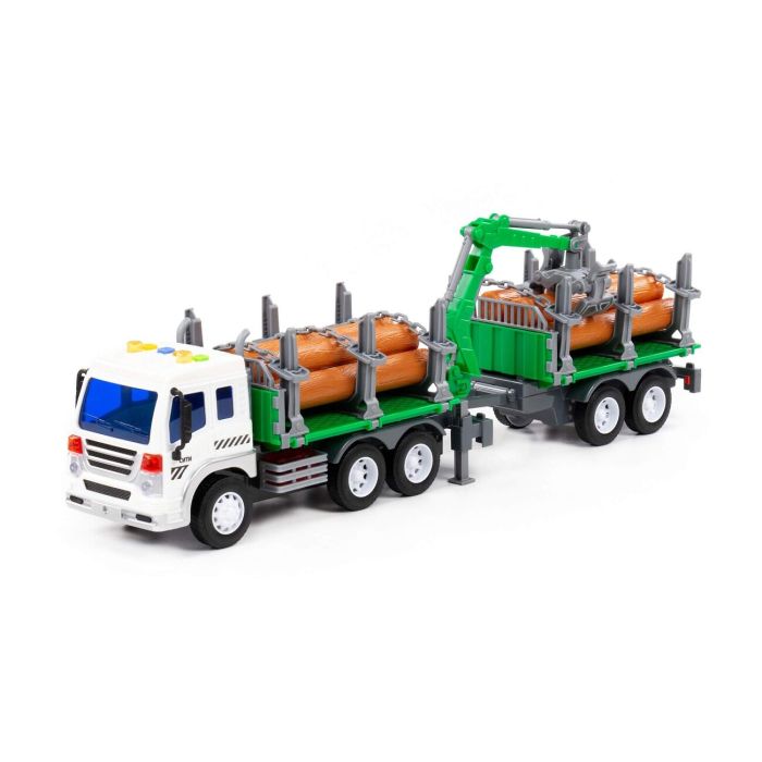 323231 Polesie City, inertial forestry truck (with light and sound) (green) (in a box)