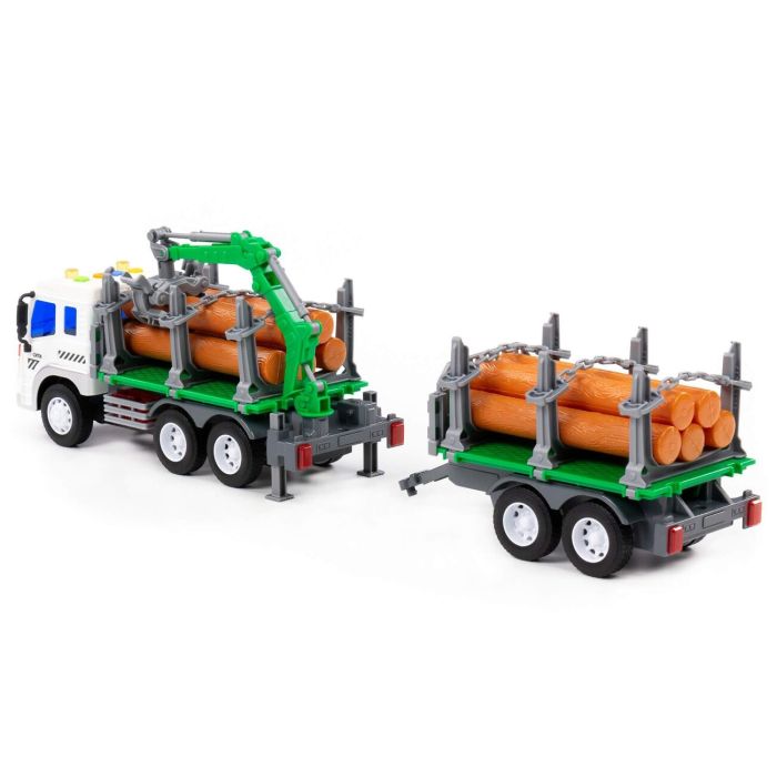 323231 Polesie City, inertial forestry truck (with light and sound) (green) (in a box)