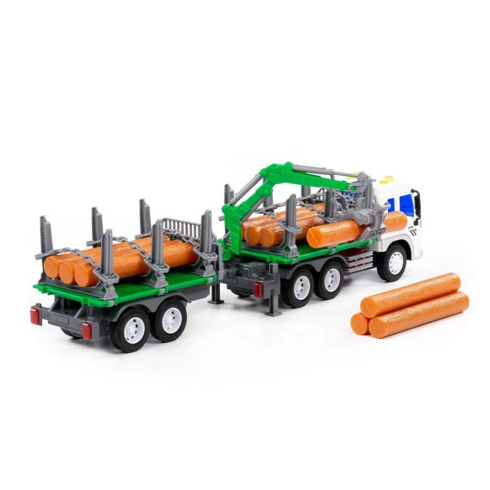 323231 Polesie City, inertial forestry truck (with light and sound) (green) (in a box)