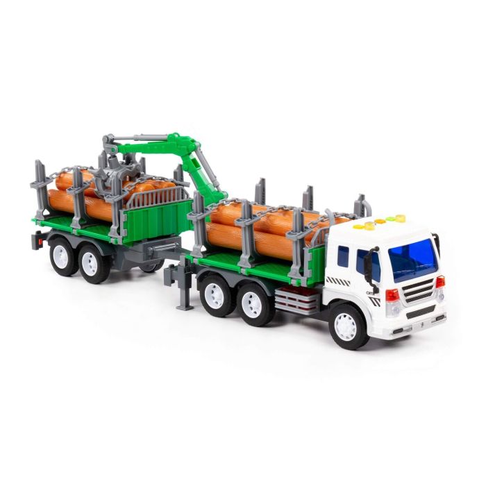 323231 Polesie City, inertial forestry truck (with light and sound) (green) (in a box)