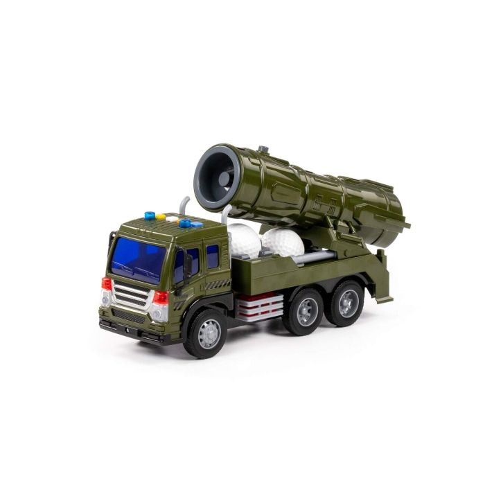 323232 Polesie City, inertial forest truck with trailer (with light and sound) (green) (in a box)