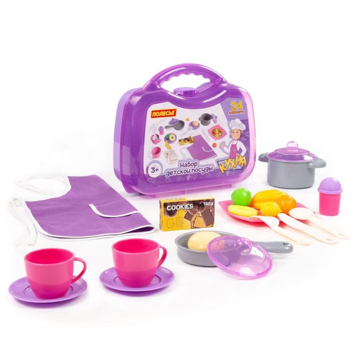 323263 Polesie Set of children's dishes (28 elements) (in a medium suitcase)