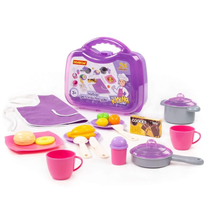 323263 Polesie Set of children's dishes (28 elements) (in a medium suitcase)