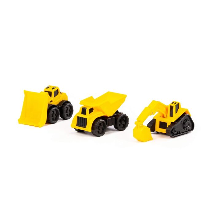 323279 Polesie Dump truck-mini + Bulldozer-mini caterpillar + Loader-mini forklift (in the package)