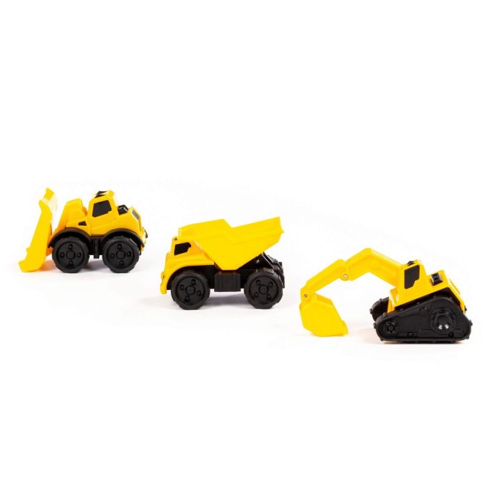 323279 Polesie Dump truck-mini + Bulldozer-mini caterpillar + Loader-mini forklift (in the package)