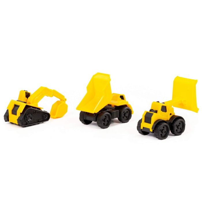 323279 Polesie Dump truck-mini + Bulldozer-mini caterpillar + Loader-mini forklift (in the package)