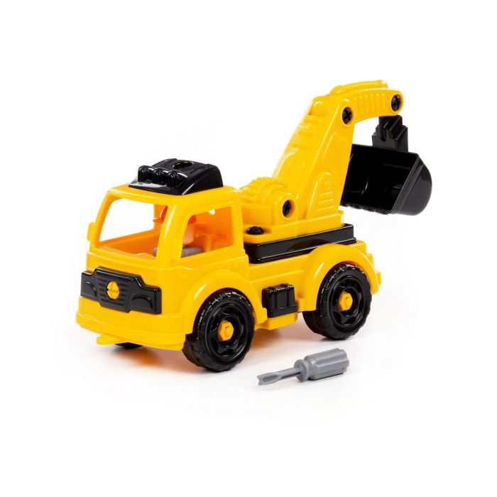 323285 Polesie Constructor-transport Car-evacuator (36 elements) (yellow-black) (in a box)