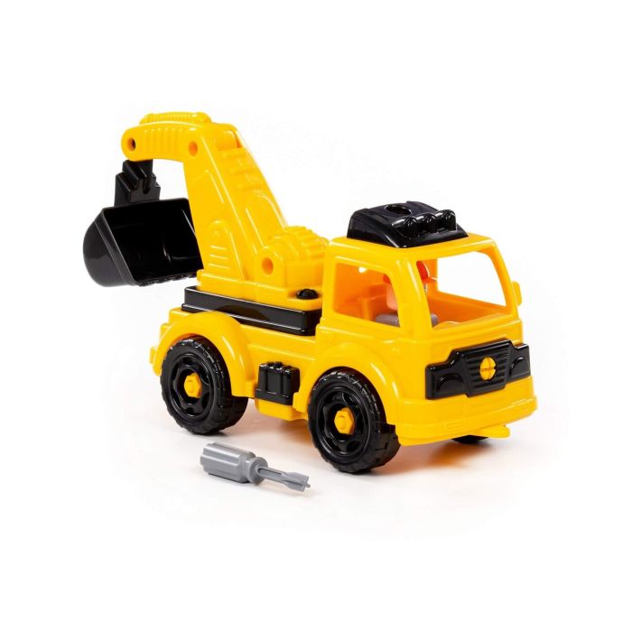 323285 Polesie Constructor-transport Car-evacuator (36 elements) (yellow-black) (in a box)